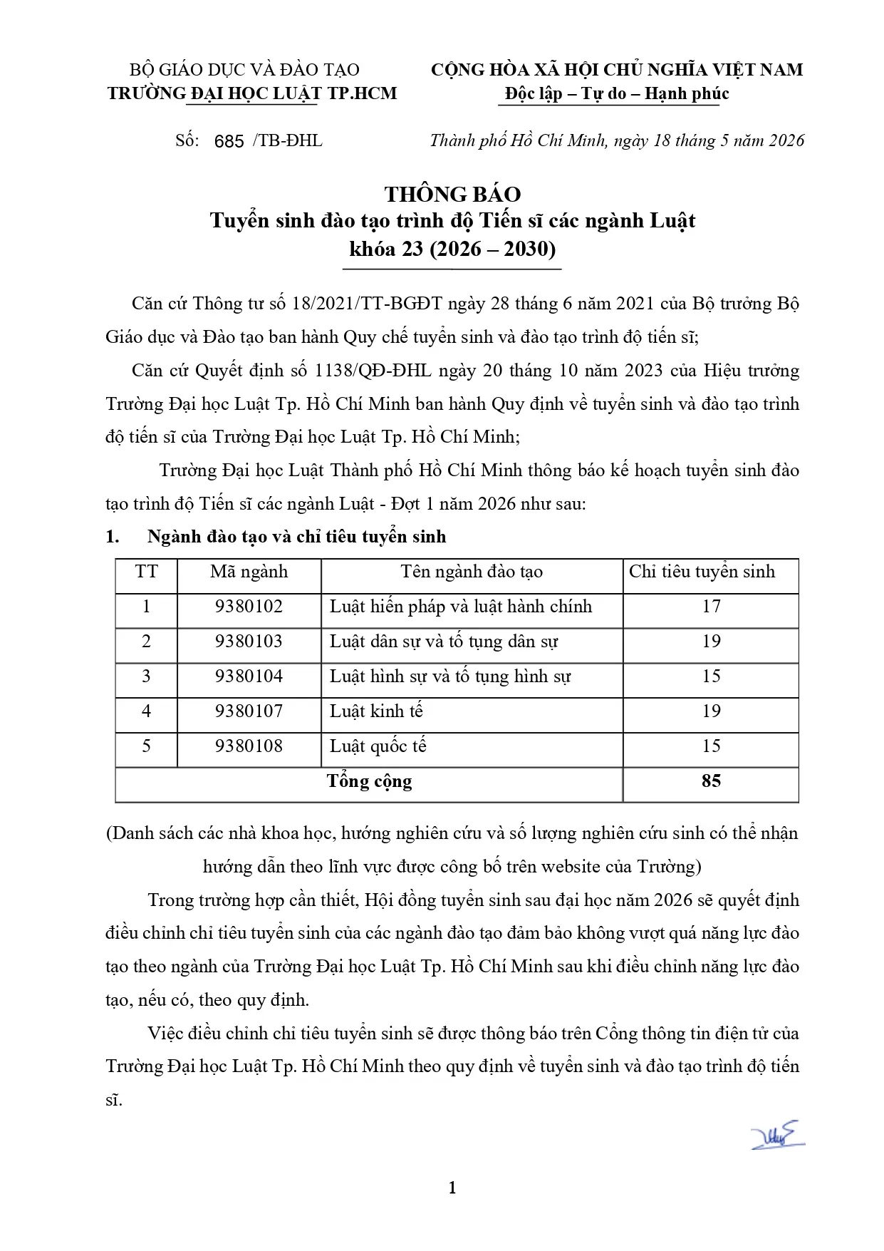 20260518-tb685-tuyen-sinh-sdh-2026-tien-si-luat-final-signed-page-0001.webp