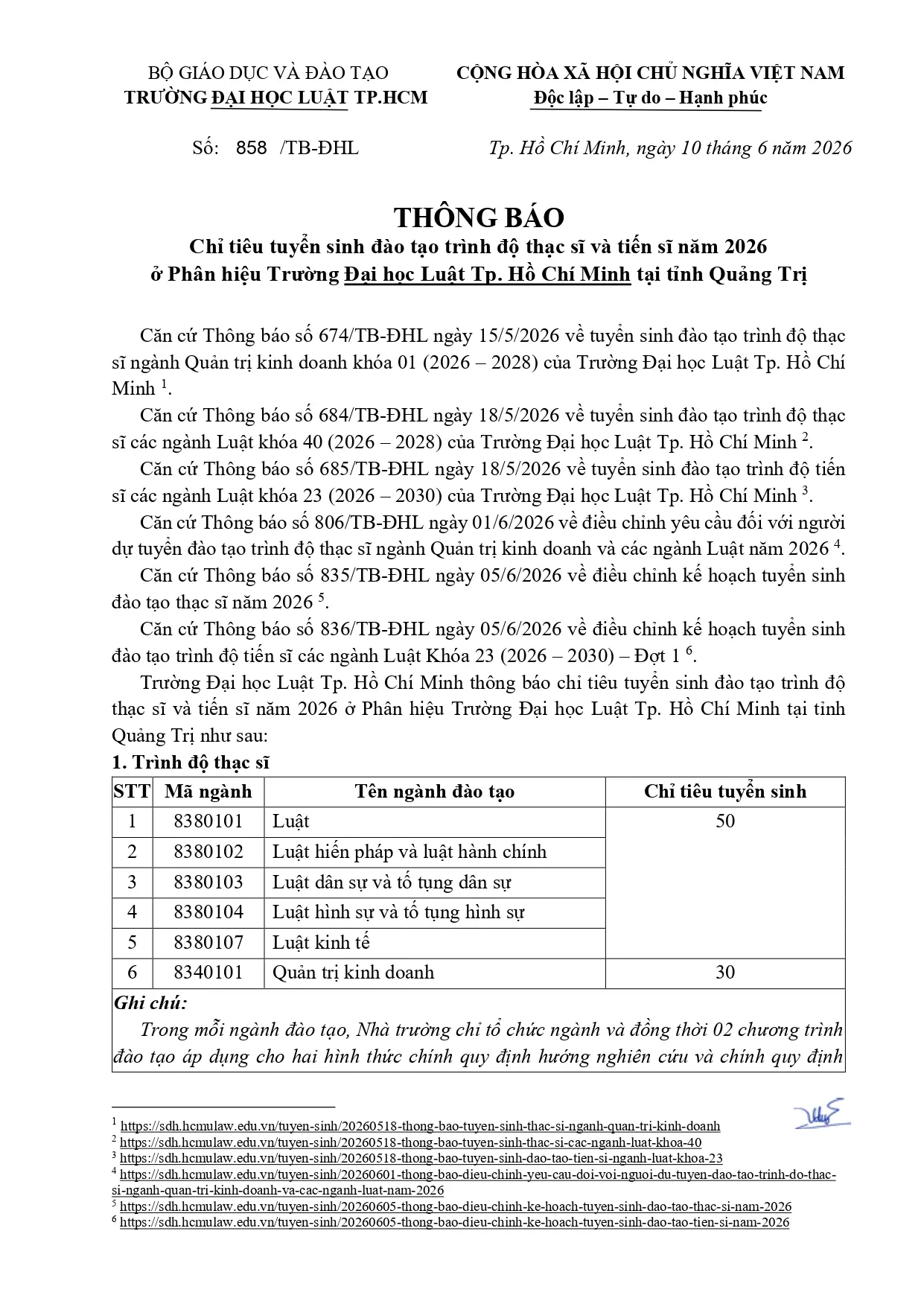 20260610-tb858-chi-tieu-tuyen-sinh-sdh-2026-tai-phan-hieu-quang-tri-sealed-page-0001.webp